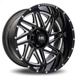 Hardrock Offroad Bones XPosed 24x14 5x139.7 -76 ET 87 CB Gloss Black Milled