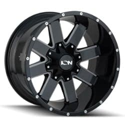 Ion Alloy 141 17x9 6x120/6x139.7 18 ET 78.1 CB Black W/Milled Spokes