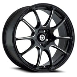 Konig Illusion 15x6.5 5x114.3 38 ET 73.1 CB Black/Ball Cut Machine