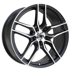 Konig Intention 16x7.5 5x112 45 ET 66.6 CB Gloss Black / Machined Face