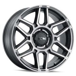 Ion Alloy 146 17x9 5x127 0 ET 78.1 CB Matte Black Mach Face Dark Tint