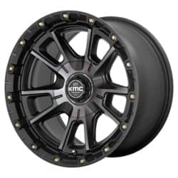 KMC KM100 Sync 17x9 5x127/5x139.7 -12 ET 78.1 CB Satin Black With Gray Tint