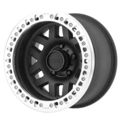 KMC KM229 Machete Crawl 17x9 Blank 5 Lug/Blank 6 Lug/Blank 8 Lug -38 ET 72.56 CB Satin Black Machined Bead Ring