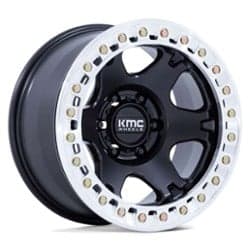 KMC KM238 VI Beadlock 20x10 Blank 5 Lug -48 ET 108 CB Black