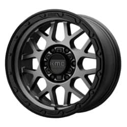 KMC KM535 Grenade Offroad 17x8.5 8x180 0 ET 124.2 CB Matte Gray Matte Black Lip