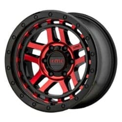 KMC KM540 Recon 17x8.5 5x127 18 ET 71.5 CB Gloss Black Machined With Red Tint