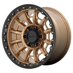 KMC KM547 16x8 6x139.7 0 ET 106.1 CB Matte Bronze with Black Lip