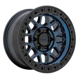 KMC KM549 GRS 17x8.5 6x120 0 ET 66.9 CB Midnight Blue With Gloss Black Lip