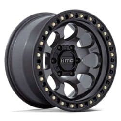 KMC KM550 Riot SBL 17x8.5 5x127 10 ET 71.5 CB Anthracite With Satin Black Lip