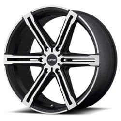 KMC KM686 Faction 22x9.5 6x135 38 ET 87.1 CB Satin Black With Machined Face And Register