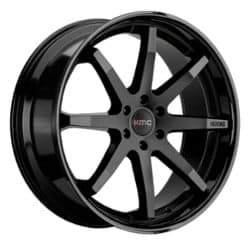 KMC KM715 Reverb 20x9 5x120 30 ET 74.1 CB Satin Black With Gloss Black Lip