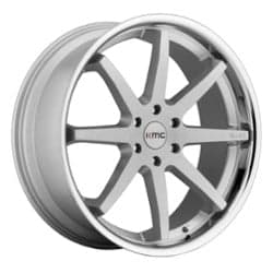 KMC KM715 Reverb 24x10 6x135 30 ET 87.1 CB Brushed Silver with Chrome Lip