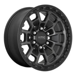 KMC KM718 Summit 16x8 6x120 0 ET 66.9 CB Satin Black with Gray Tint