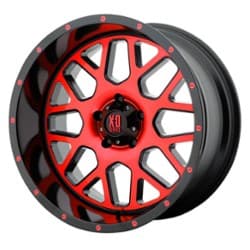 XD Series XD820 Grenade 20x10 5x127 -24 ET 78.3 CB Satin Black Machined Face w/Red Tinted Clear Coat