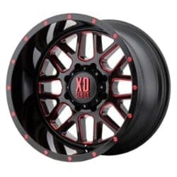 XD Series XD820 Grenade 20x9 6x135 18 ET 87.1 CB Satin Black Milled w/Red Clear Coat