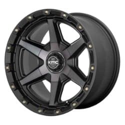 KMC KM101 Tempo 20x9 6x120/6x139.7 0 ET 78.1 CB Satin Black with Gray Tint