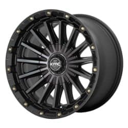 KMC KM102 Signal 17x9 5x127/5x139.7 -12 ET 78.1 CB Satin Black with Gray Tint