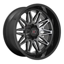 XD Series XD859 Gunner 22x12 5x127/5x139.7 -44 ET 78.1 CB Gloss Black Machined With Gray Tint