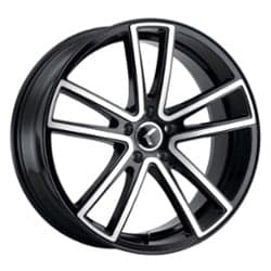 Kraze KR190 Lusso 22x8.5 5x112 38 ET 66.6 CB Gloss Black with Machined Face