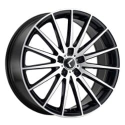 Kraze 191 Stunna 18x8 5x120 40 ET 74.1 CB Gloss Black with Machined Face