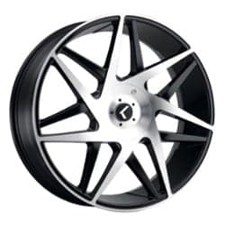 Kraze 192 Phase 22x8.5 5x112/5x114.3 38 ET 72.56 CB Gloss Black with Machined Face