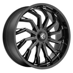 Kraze KR142 Scrilla 26x10 5x127/5x139.7 18 ET 87 CB Gloss Black Milled