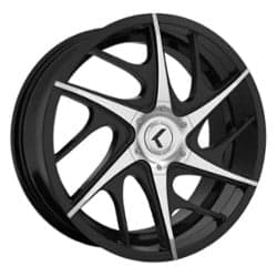 Kraze KR182 Rogue 18x8 5x100/5x114.3 40 ET 73 CB Black Machined