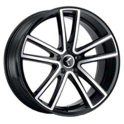 Kraze KR194 Cosmos 17x8 5x115 38 ET 72.56 CB Gloss Black with Machined Face