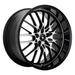 Konig Lace 19x8 5x100 45 ET 73.1 CB Gloss Black w/Machine Face