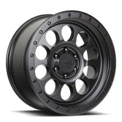 Lock Off-Road 50Cal 17x9 5x127 -12 ET 71.5 CB Matte Black w/Matte Black Ring