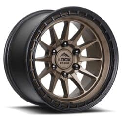 Lock Off-Road Baja 17x9 5x127 0 ET 71.5 CB Matte Desert Bronze w/ Matte Black Ring