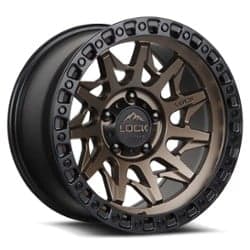 Lock Off-Road Lunatic 17x9 5x127 -12 ET 71.5 CB Matte Bronze w/ Matte Black Ring