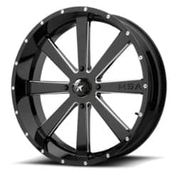 MSA Offroad M34 Flash 18x7 4x137 0 ET 112 CB Gloss Black Milled