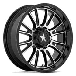 MSA Offroad M51 Thunderlips 14x7 4x137/4x156 10 ET 110.1 CB Gloss Black Machined