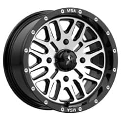 MSA Offroad M38 Brute 18x7 4x156 10 ET 132 CB Gloss Black Machined