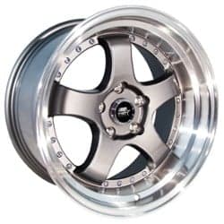 MST MT07 18x9.5 5x114.3 20 ET 73.1 CB Gunmetal w/Machined Lip