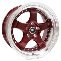 MST MT07 17x9 5x114.3 20 ET 73.1 CB Candy Red w/Machined Lip