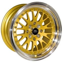 MST MT10 15x8 4x100/4x114.3 25 ET 73.1 CB Gold w/Machined Lip