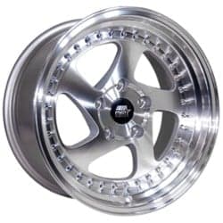 MST MT15 18x9.5 5x114.3 35 ET 73.1 CB Silver w/Machined Face