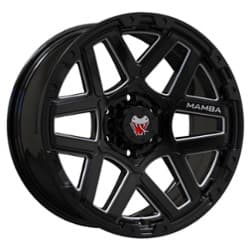 Mamba M23 17x9 5x139.7 12 ET 108.1 CB Gloss Black/Machined Ball Cut