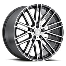 Mandrus Masche 20x10 5x112 40 ET 66.6 CB Gloss Gunmetal W/Mirror Cut Face