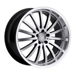 Mandrus Millennium 19x9.5 5x112 25 ET 66.6 CB Hyper Silver W/Mirror Cut Lip