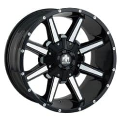 Mayhem 8104 Arsenal 18x9 5x150/5x139.7 -12 ET 110 CB Black w/Milled Spokes