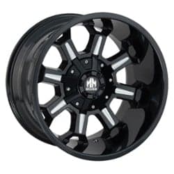 Mayhem 8105 Combat 17x9 5x114.3/5x127 -12 ET 87 CB Black w/Milled Spokes