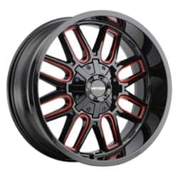 Mayhem 8107 Cogent 22x10 8x165.1/8x170 -19 ET 130.8 CB Black w/Prism Red