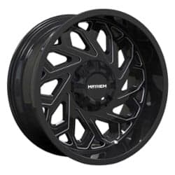 Mayhem 8112 Essex 22x12 6x135/6x139.7 -51 ET 106 CB Gloss Black/Milled Spokes