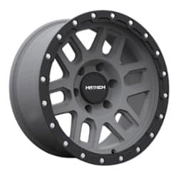 Mayhem 8304 Delta 17x9 5x127 -12 ET 78.1 CB Matte Gunmetal with Matte Black Lip