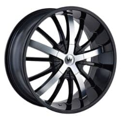 Mazzi Essence 364 24x9.5 5x115/5x120 18 ET 74.1 CB Black w/Machined Face