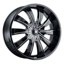 Mazzi Rolla 374 24x9.5 5x127/5x139.7 18 ET 87 CB Black/Milled Spokes