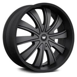 Mazzi Rolla 374 24x9.5 5x127/5x139.7 18 ET 87 CB Matte Black Machined with Dark Tint